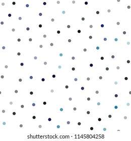 Dark BLUE vector seamless texture with disks. Modern abstract illustration with colorful water drops. New design for ad, poster, banner of your website.