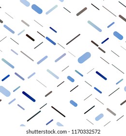 Dark BLUE vector seamless texture with colored lines. Shining colored illustration with narrow lines. The pattern can be used for busines ad, booklets, leaflets
