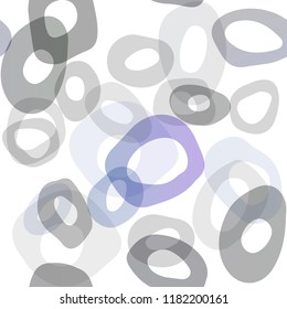 Dark BLUE vector seamless texture with disks. Blurred bubbles on abstract backdrop with colorful gradient. Pattern for design of window blinds, curtains.