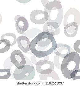 Dark BLUE vector seamless texture with disks. Illustration with set of shining colorful abstract circles. Pattern for design of fabric, wallpapers.