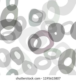 Dark BLUE vector seamless texture with disks. Illustration with set of shining colorful abstract circles. Template for business cards, websites.
