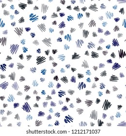 Dark BLUE vector seamless texture with colored lines. Lines on blurred abstract background with gradient. Template for your beautiful backgrounds.