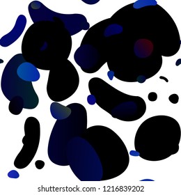 Dark BLUE vector seamless texture with disks. Modern abstract illustration with colorful water drops. Pattern for design of window blinds, curtains.