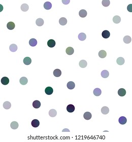 Dark BLUE vector seamless texture with disks. Glitter abstract illustration with blurred drops of rain. New design for ad, poster, banner of your website.