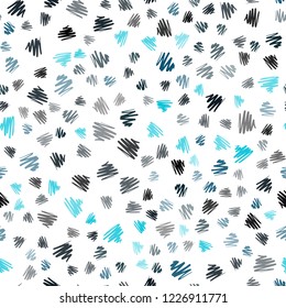 Dark BLUE vector seamless texture with colored lines. Blurred decorative design in simple style with lines. Pattern for ads, posters, banners.