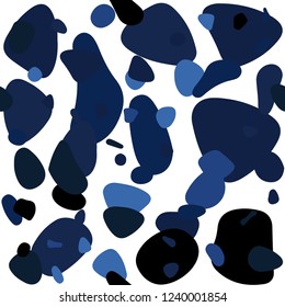 Dark BLUE vector seamless texture with disks. Beautiful colored illustration with blurred circles in nature style. Template for business cards, websites.