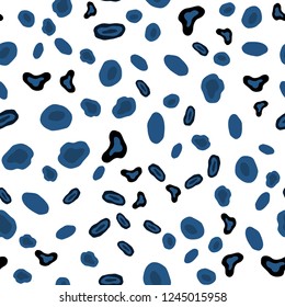 Dark BLUE vector seamless texture with disks. Blurred bubbles on abstract background with colorful gradient. Pattern for design of window blinds, curtains.