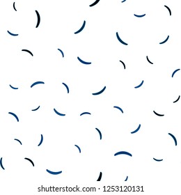 Dark BLUE vector seamless texture with curved lines. Colorful abstract illustration with gradient lines. Template for cell phone screens.