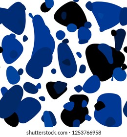 Dark BLUE vector seamless texture with disks. Blurred decorative design in abstract style with bubbles. Template for business cards, websites.