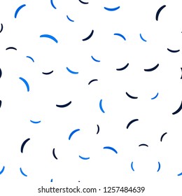 Dark BLUE vector seamless texture with curved lines. Colorful illustration in simple style with gradient. New composition for your brand book.