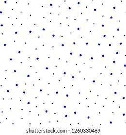 Dark BLUE vector seamless texture with disks. Blurred bubbles on abstract background with colorful gradient. Pattern for design of fabric, wallpapers.