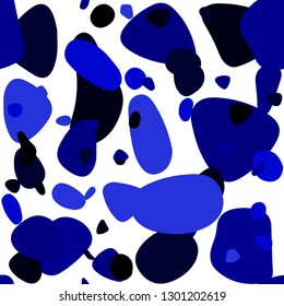Dark BLUE vector seamless texture with disks. Modern abstract illustration with colorful water drops. Template for business cards, websites.