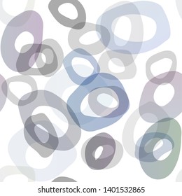 Dark BLUE vector seamless texture with disks. Blurred bubbles on abstract backdrop with colorful gradient. Template for business cards, websites.