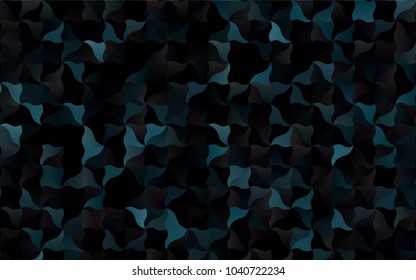 Dark BLUE vector shining cranked pattern. Creative illustration in halftone arched style with gradient. Brand-new style for your business design.