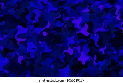 Dark BLUE vector shining cranked template. Colorful illustration in abstract cranked style with gradient. Brand-new design for your business.