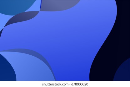 Dark BLUE vector shining cranked pattern. A vague circumflex abstract illustration with gradient. The pattern of blurred lines for your business design.