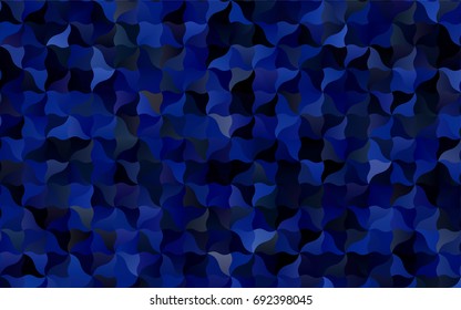 Dark BLUE vector shining cranked pattern. Shining illustration, which consist of blurred lines. A completely new template for your business design.