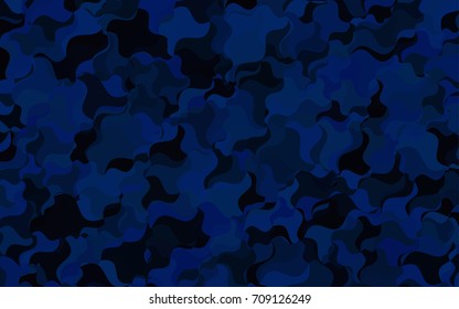 Dark BLUE vector shining cranked background. A vague circumflex abstract illustration with gradient. Brand-new design for your business.