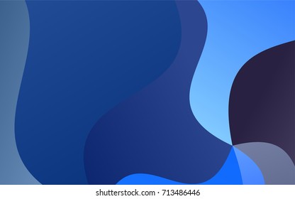 Dark BLUE vector shining cranked background. A completely new color illustration in a vague style. The pattern of blurred lines for your business design.
