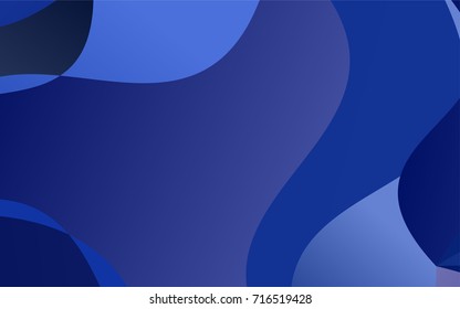 Dark BLUE vector shining cranked template. Modern geometrical abstract illustration with gradient bandy lines. The template can be used as a background for cell phones.