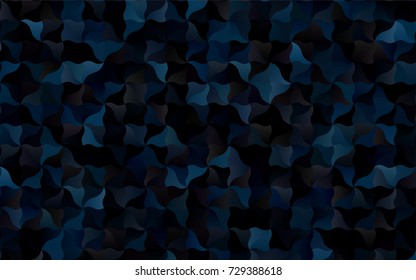 Dark BLUE vector shining cranked background. blurred geometric sample with gradient.  A new texture for your design.