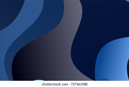 Dark BLUE vector shining cranked template. Creative geometric illustration in Origami style with gradient. The completely new template can be used for your brand book.