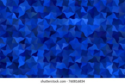 Dark BLUE vector shining cranked template. Shining crooked illustration in a brand-new style. A completely new design for your business.
