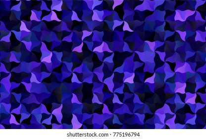 Dark BLUE vector shining cranked pattern. blurred geometric sample with gradient.  A completely new template for your business design.
