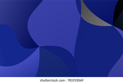 Dark BLUE vector shining cranked background. A completely new color illustration in a vague style. Brand-new design for your business.
