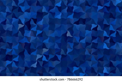Dark BLUE vector shining cranked pattern. Shining illustration, which consist of blurred lines. The best blurred design for your business.