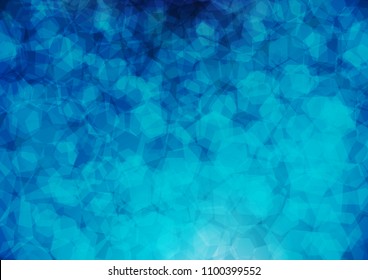 Dark BLUE vector shining hexagonal background. A completely new color illustration in a vague style. The polygonal design can be used for your web site.