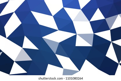 Dark BLUE vector shining hexagonal shining triangular. An elegant bright illustration with gradient. A completely new template for your business design.