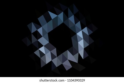 Dark BLUE vector shining hexagonal template. Colorful abstract illustration with gradient. A completely new template for your business design.