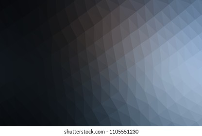 Dark BLUE vector shining hexagonal pattern. Modern geometrical abstract illustration with gradient. Brand new style for your business design.