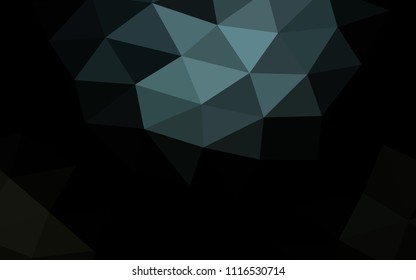 Dark BLUE vector shining hexagonal shining triangular. A completely new color illustration in a vague style. The elegant pattern can be used as part of a brand book.
