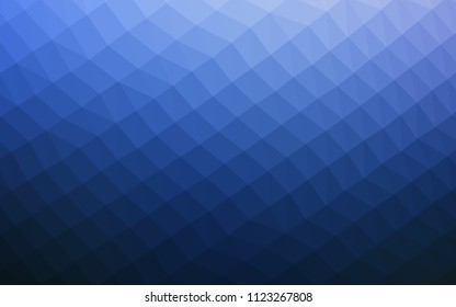 Dark BLUE vector shining hexagonal background. Colorful abstract illustration with gradient. The template can be used as a background for cell phones.