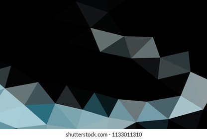 Dark BLUE vector shining hexagonal shining triangular. Colorful illustration in abstract style with gradient. A completely new template for your business design.