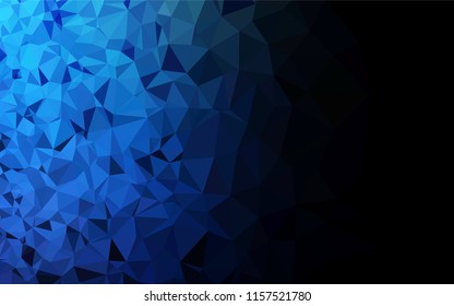 Dark BLUE vector shining hexagonal pattern. Shining colored illustration in a Brand new style. The elegant pattern can be used as part of a brand book.