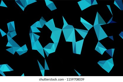 Dark BLUE vector shining hexagonal pattern. A completely new color illustration in a vague style. A completely new template for your business design.