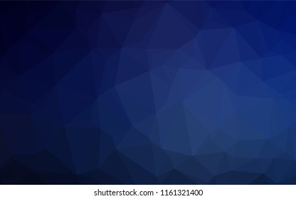Dark BLUE vector shining hexagonal template. An elegant bright illustration with gradient. A completely new template for your business design.
