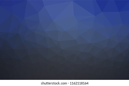 Dark BLUE vector shining hexagonal template. Glitter abstract illustration with an elegant design. A completely new template for your business design.