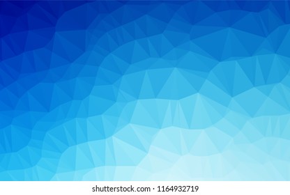 Dark BLUE vector shining hexagonal template. Modern geometrical abstract illustration with gradient. A completely new design for your business.
