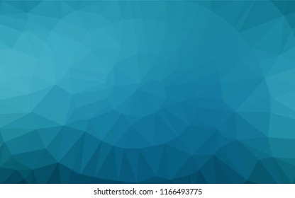 Dark BLUE vector shining hexagonal pattern. Triangular geometric sample with gradient.  The best triangular design for your business.