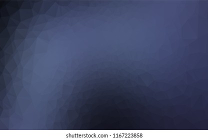 Dark BLUE vector shining hexagonal background. Creative geometric illustration in Origami style with gradient. The template can be used as a background for cell phones.