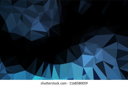 Dark BLUE vector shining hexagonal pattern. Glitter abstract illustration with an elegant design. A completely new design for your business.