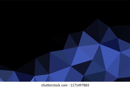 Dark BLUE vector shining hexagonal pattern. Brand new colored illustration in blurry style with gradient. A new texture for your design.