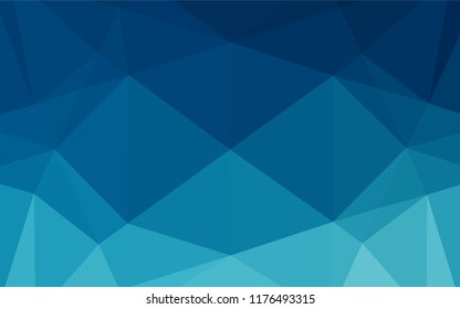 Dark BLUE vector shining hexagonal template. An elegant bright illustration with gradient. A new texture for your design.