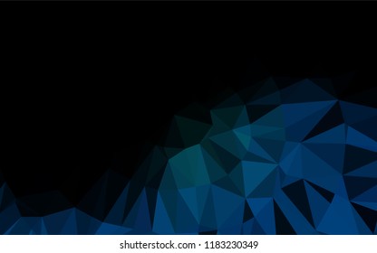 Dark BLUE vector shining hexagonal template. A completely new color illustration in a vague style. The completely new template can be used for your brand book.