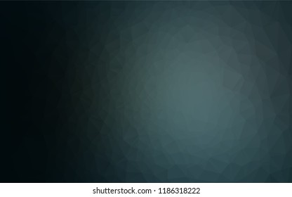 Dark BLUE vector shining hexagonal background. Creative illustration in halftone style with gradient. A new texture for your design.