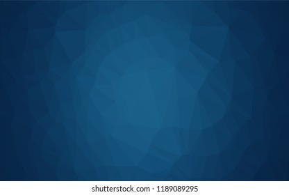 Dark BLUE vector shining hexagonal template. An elegant bright illustration with gradient. The textured pattern can be used for background.